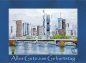 Preview: Geburtstagskarte Frankfurt am Main -  blau