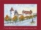 Preview: Weihnachtskarte Ingolstadt-Neues Schloss - rot