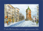 Preview: Weihnachtskarte Mannheim-Wasserturm-blau