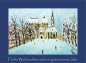 Preview: Weihnachtskarte Aachener Dom-blau