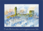 Preview: Weihnachtskarte Burg Plesse-blau
