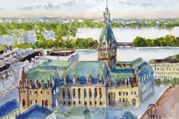 Hamburg - Blick auf Rathaus