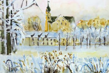 Chemnitz - Wasserschloss Klaffenbach im Winter