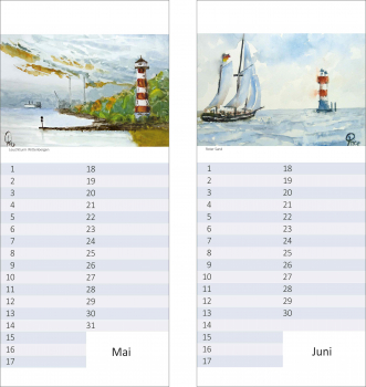 Geburtstagskalender Leuchttürme