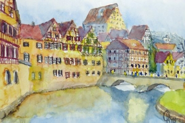 Schwäbisch Hall - Steinerner Steg am Kocher