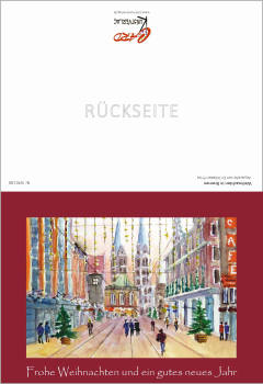 Preview: Weihnachtskarte Bremen-rot