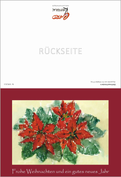 Preview: Weihnachtskarte Weihnachtsstern-rot