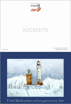 Preview: Weihnachtskarte Kap Arkona-blau