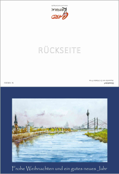 Preview: Weihnachtskarte Düsseldorf-blau