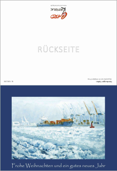 Preview: Weihnachtskarte Hamburger Hafen-blau