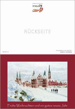 Preview: Weihnachtskarte Lübeck-rot