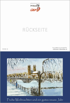 Preview: Weihnachtskarte München-St. Maximilian-blau
