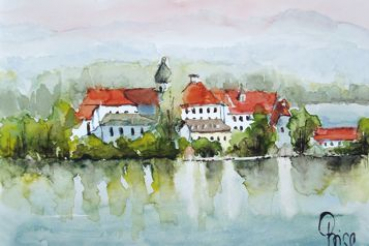 Kloster Seeon mit Klostersee