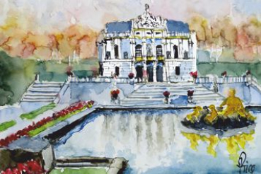 Schloss Linderhof im Herbst