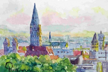 Paderborn - Blick auf Dom