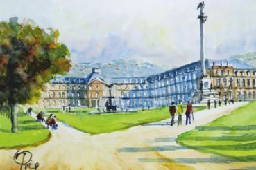 Stuttgart - Neues Schloss mit Schlossplatz