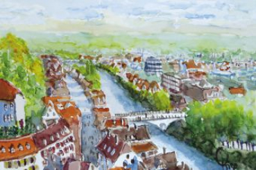 Tübingen - Blick auf die Stadt