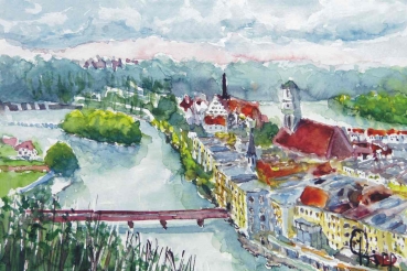 Wasserburg mit der Innbrücke