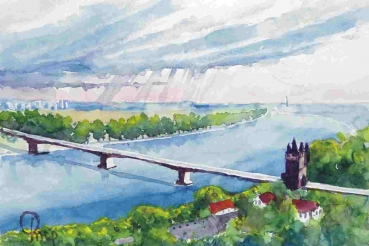 Worms - Blick auf Rhein