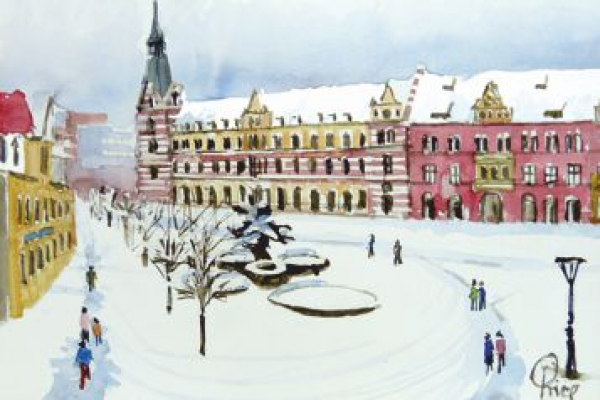 Erfurter Anger im Winter