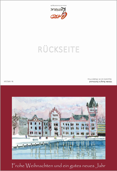 Weihnachtskarte Dortmund-rot