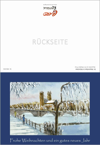 Weihnachtskarte München-St. Maximilian-blau