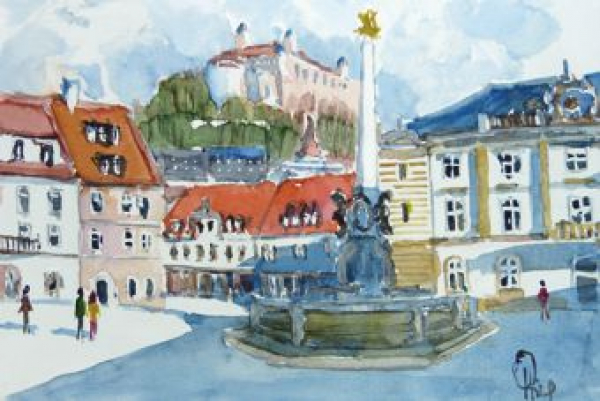 Kulmbach - Marktplatz mit Brunnen