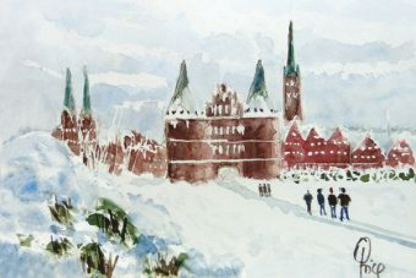 Lübeck - Holstentor im Winter