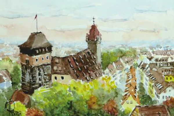 Nürnberg - Blick auf Kaiserburg
