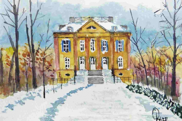 Wiesbaden - Schloss Freudenberg im Winter